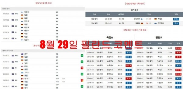 8월 29일 필란드 코멘트