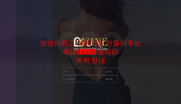 양방이라고 이야기도 안들어주는 루네(RUNE) 놀이터 먹튀 안내