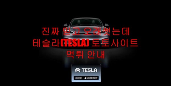 진짜 믿고 오래썻는데 테슬라(TESLA) 토토사이트 먹튀 안내